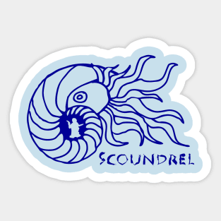 Blue Nautilus Sticker